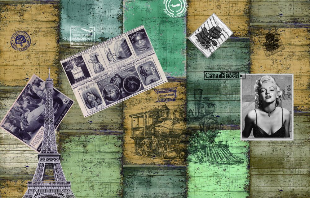 Gazete Küpürü Desenli Vintage 3D Duvar Kağıdı