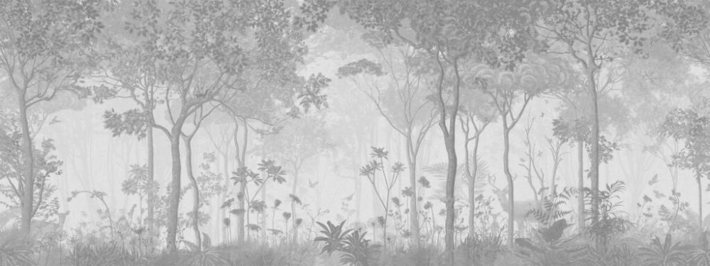 3D Ağaç Desenli Tropikal Duvar Kağıdı