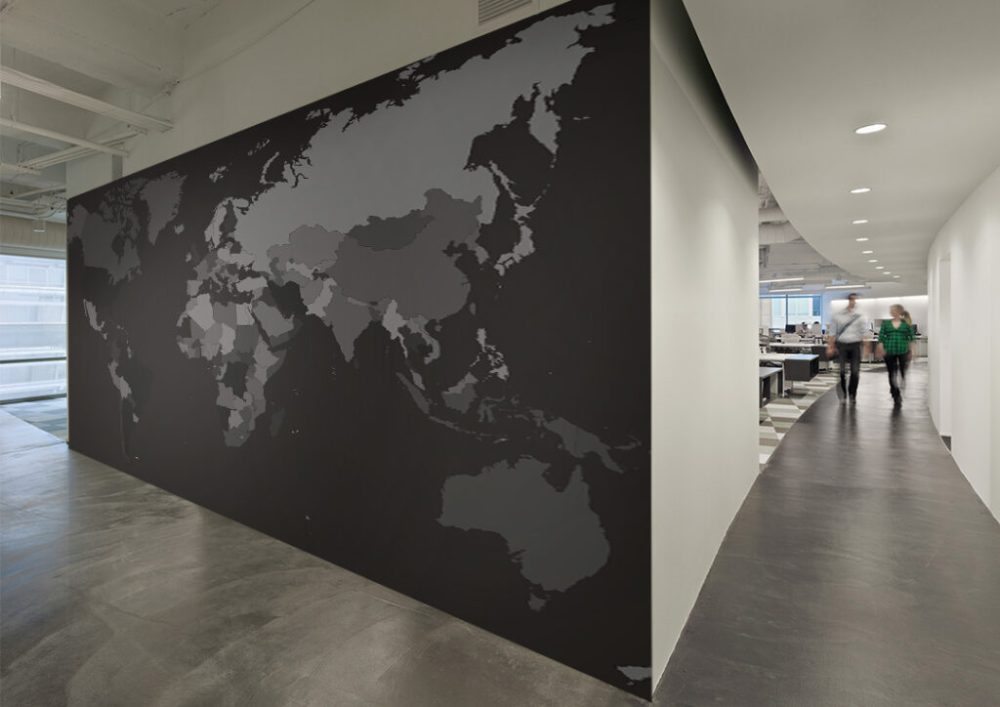 Parçalı Dünya Haritası Desenli 3D Duvar Kağıdı