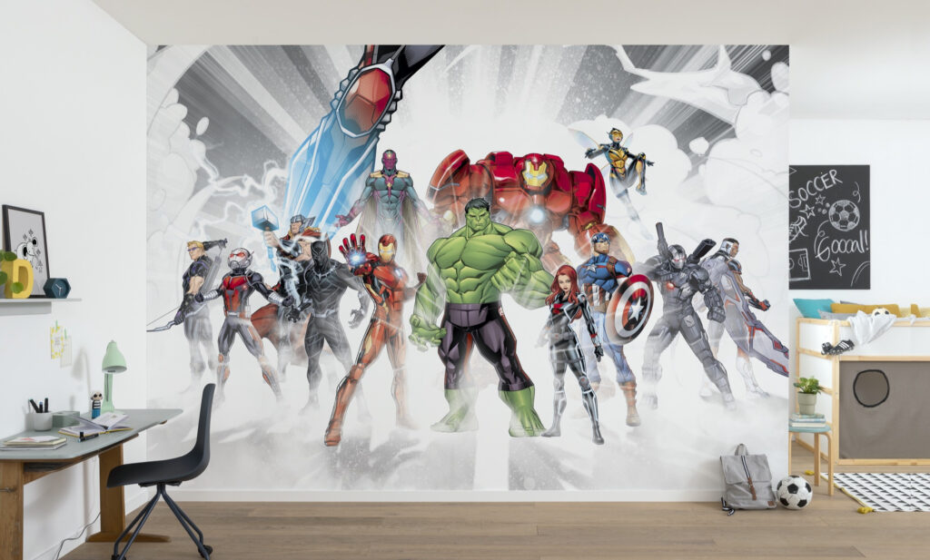 Marvel Avengers Çocuk Odası 3D Duvar Kağıdı