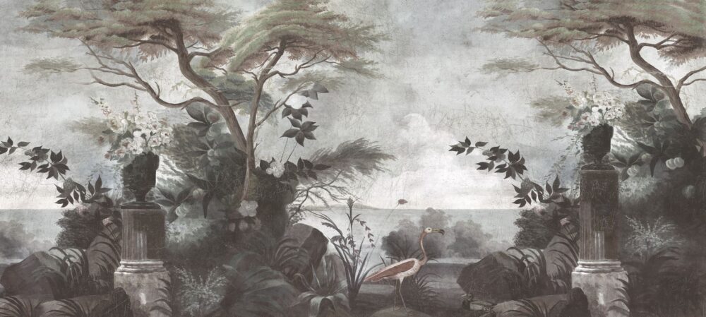 Deniz Manzarasındaki Flamingolu Duvar Kağıdı