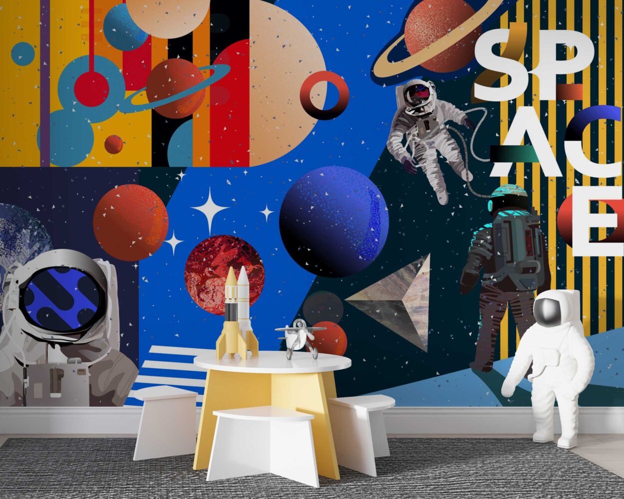 Astronot Ve Gezegenli Duvar Kağıdı