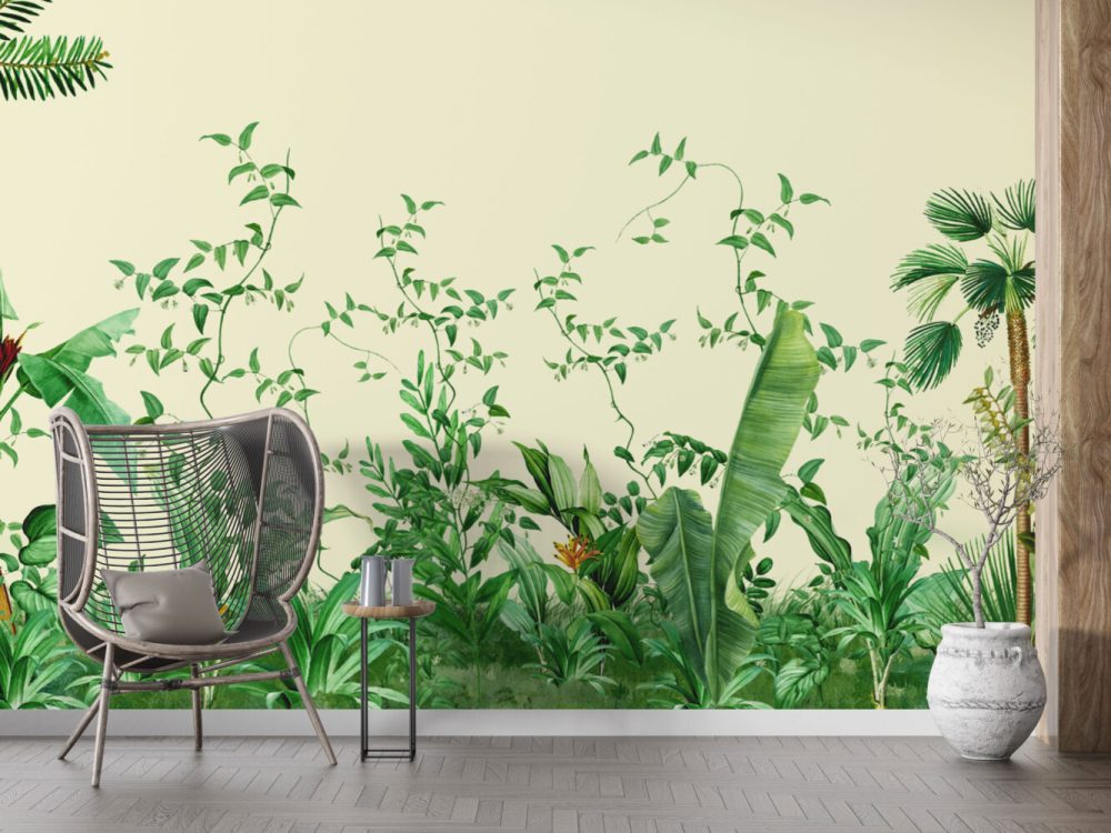 Büyük Tropikal Yapraklar Duvar Kağıdı