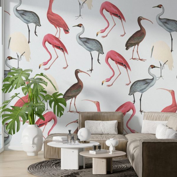 Soft Tonlar'da Flamingolar Duvar Kağıdı
