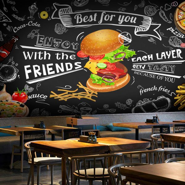 Hamburger Temalı Duvar Kağıdı