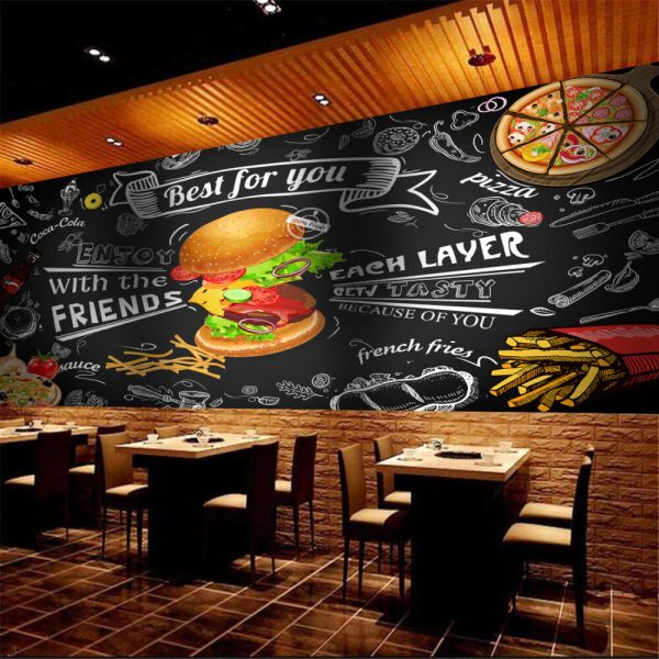 Hamburger Temalı Duvar Kağıdı