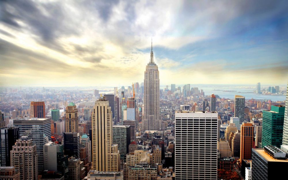 Newyork Şehri Panoramik Manzara Duvar Kağıdı