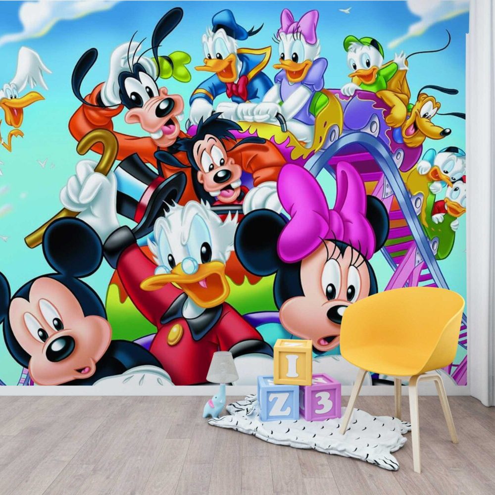 Mickey Mouse ve Minnie Lunaparkta Duvar Kağıdı