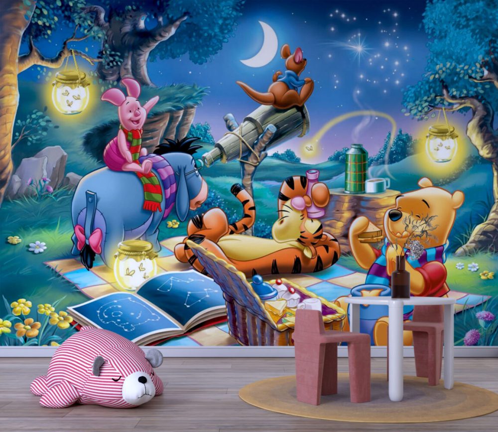 Winnie The Pooh ve Arkadaşları Piknikte Duvar Kağıdı