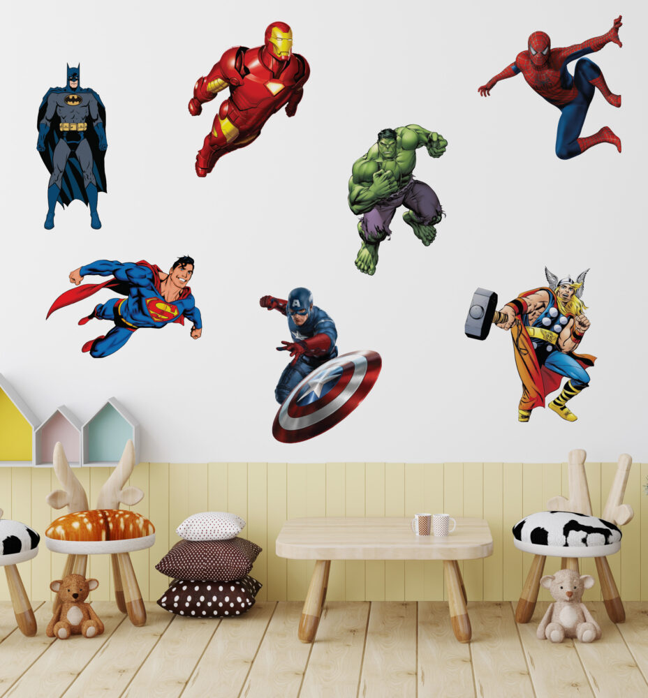 Marvel Kahramanları Sticker 100x200h