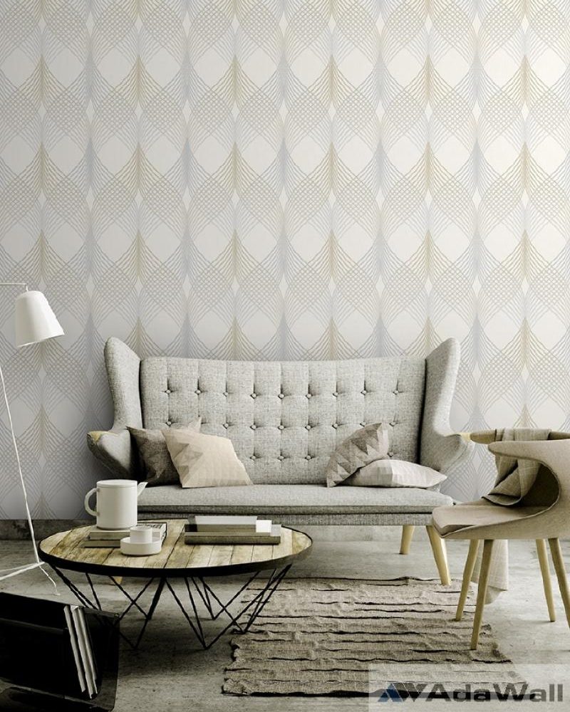 1620 Serie | Neoclassical wavey ornament wallpaper 16m2