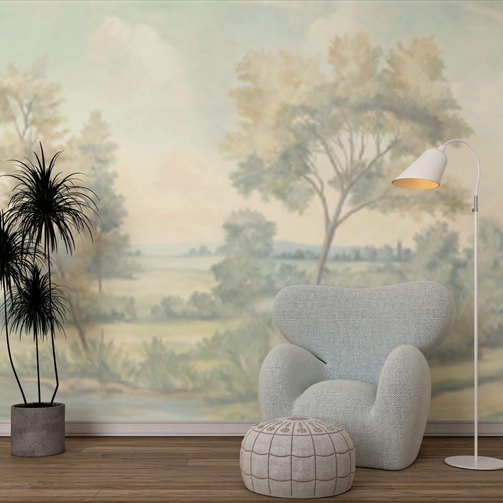 300x192h Soft Soft Pastel Tonlarda Manzara Duvar Kağıdı (Dokulu) ADC0001 İND.