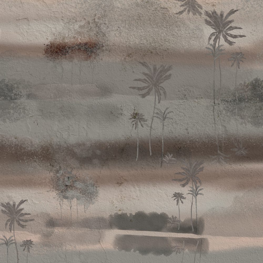 Soft Pembe Palmiyeler Duvar Kağıdı - Lagoon