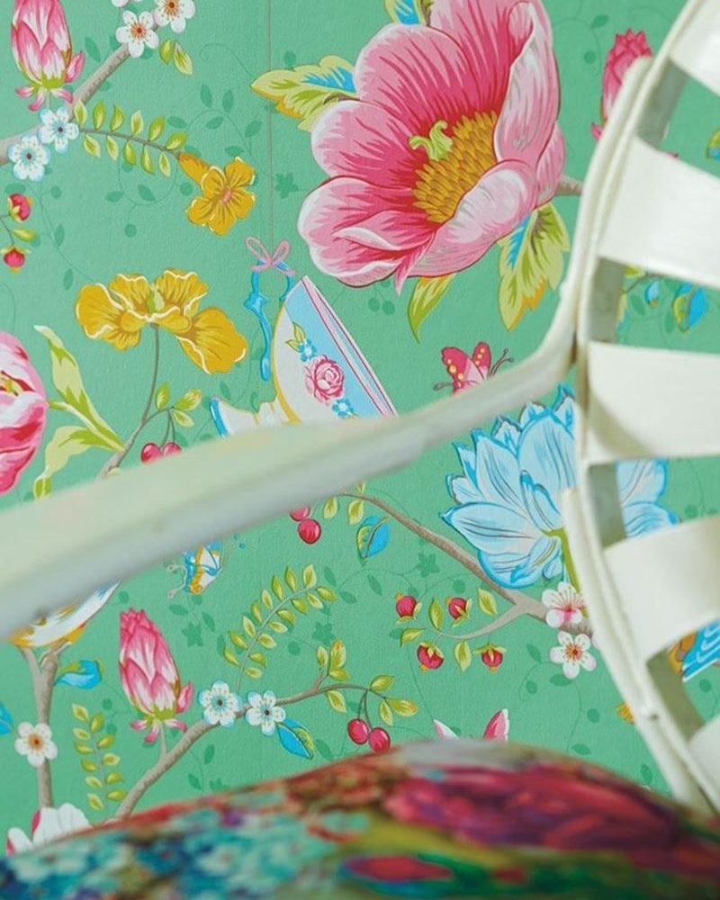 Pip Studio - Çin Bahçesi Yeşil Duvar Kağıdı