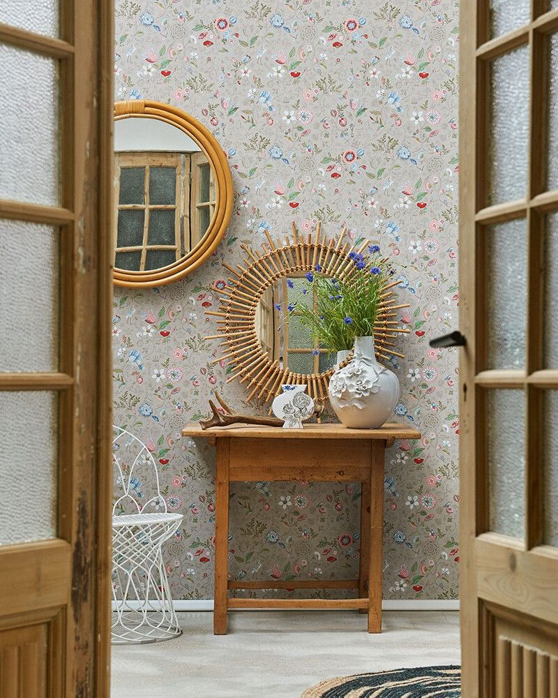 Pip Studio - Bahar ve Kuşlar Taş Duvar Kağıdı