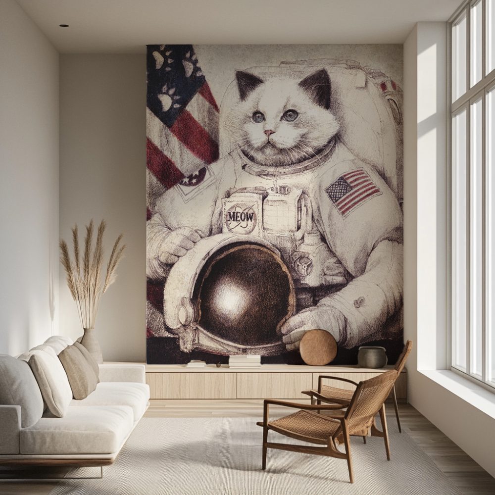 Astronot Kedi Duvar Kağıdı
