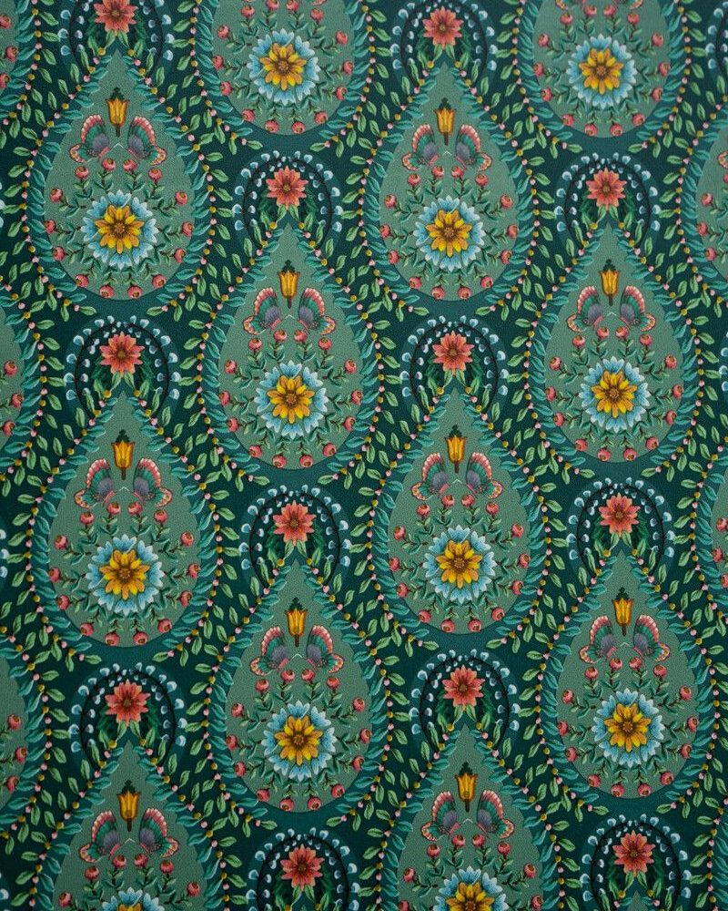 Pip Studio - Damla Desenli Yeşil Duvar Kağıdı