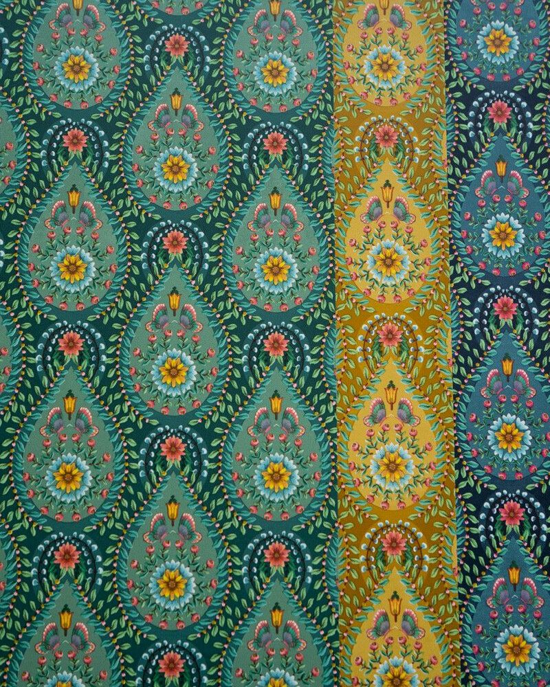 Pip Studio - Damla Desenli Yeşil Duvar Kağıdı