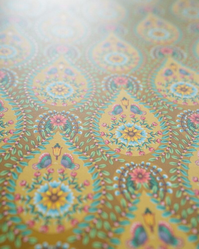 Pip Studio - Damla Desenli Sarı Duvar Kağıdı