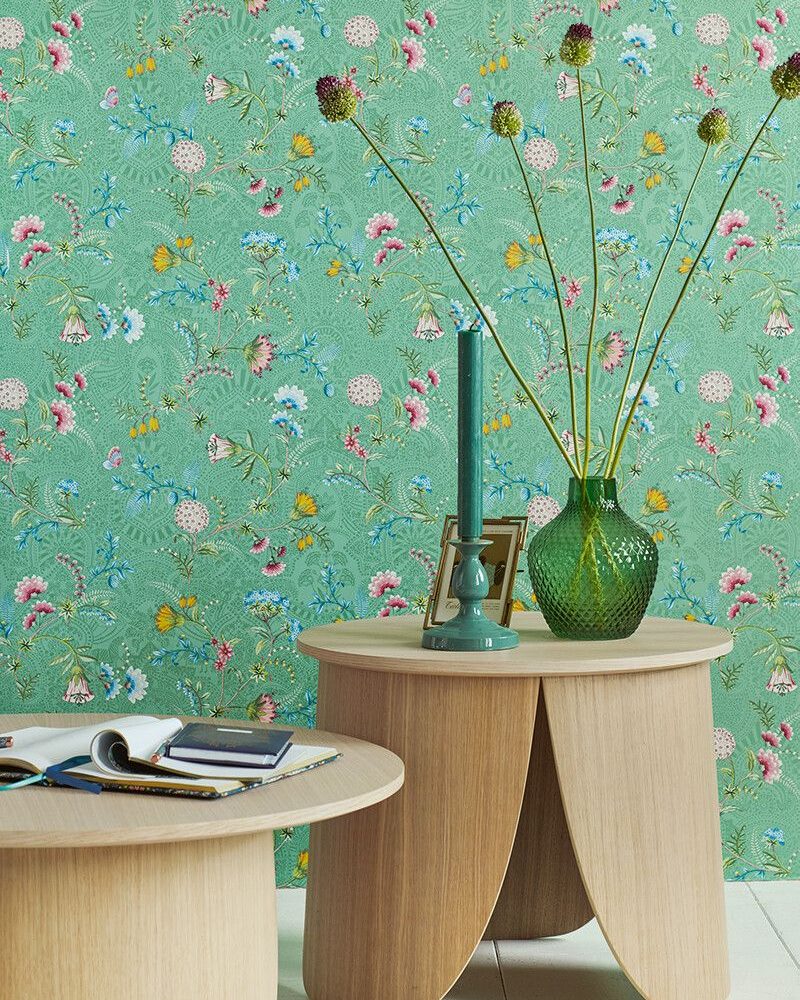 Pip Studio - Çiçek Rüyası Yeşil Duvar Kağıdı