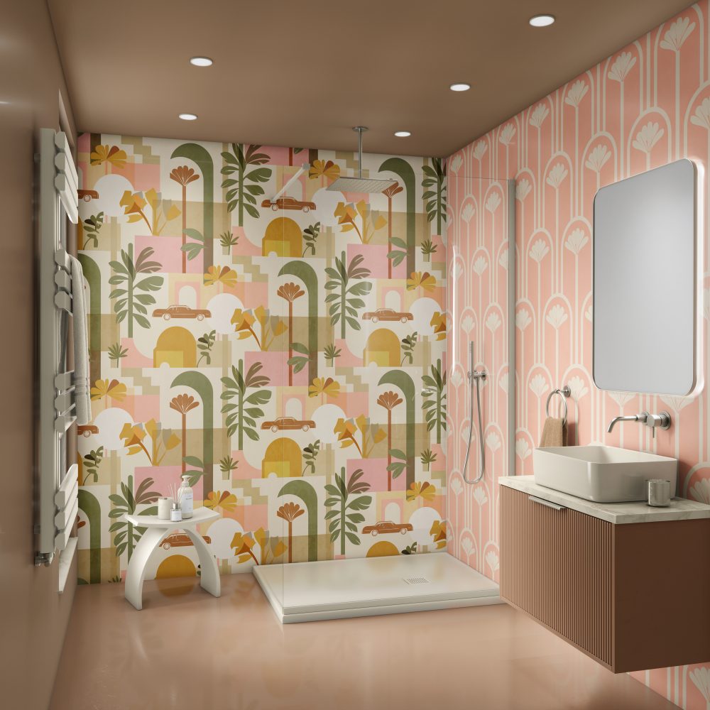Palm Springs Orta Yüzyıl Modern Tarzı Vaha Duvar Kağıdı