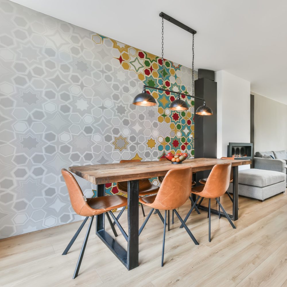 Renkli Motif Duvar Kağıdı