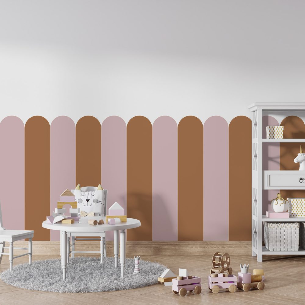 Pembe Çıta Görünümlü Kendinden Yapışkanlı Bordür 300x100h (Özel Ölçü ve Renk Yapılabilir )