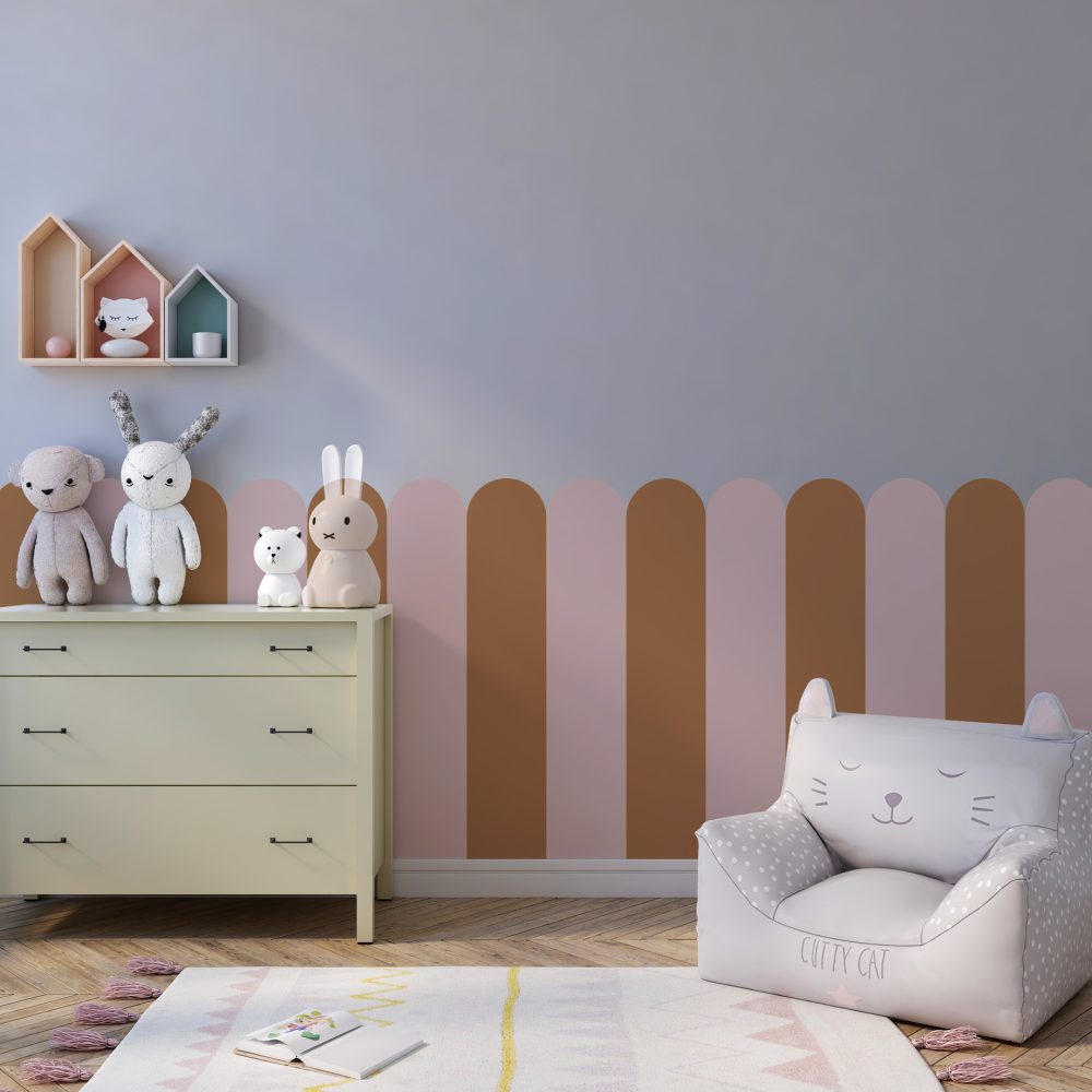 Pembe Çıta Görünümlü Kendinden Yapışkanlı Bordür 300x100h (Özel Ölçü ve Renk Yapılabilir )