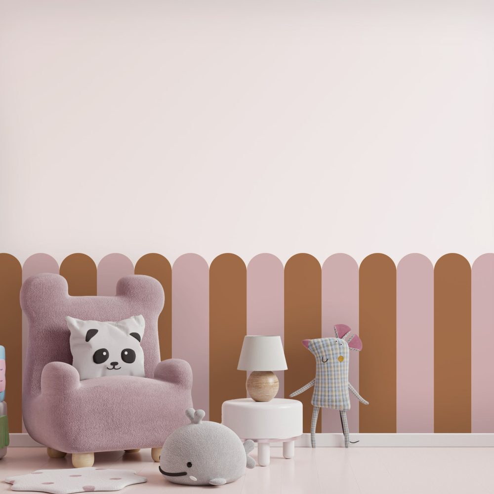 Pembe Çıta Görünümlü Kendinden Yapışkanlı Bordür 300x100h (Özel Ölçü ve Renk Yapılabilir )