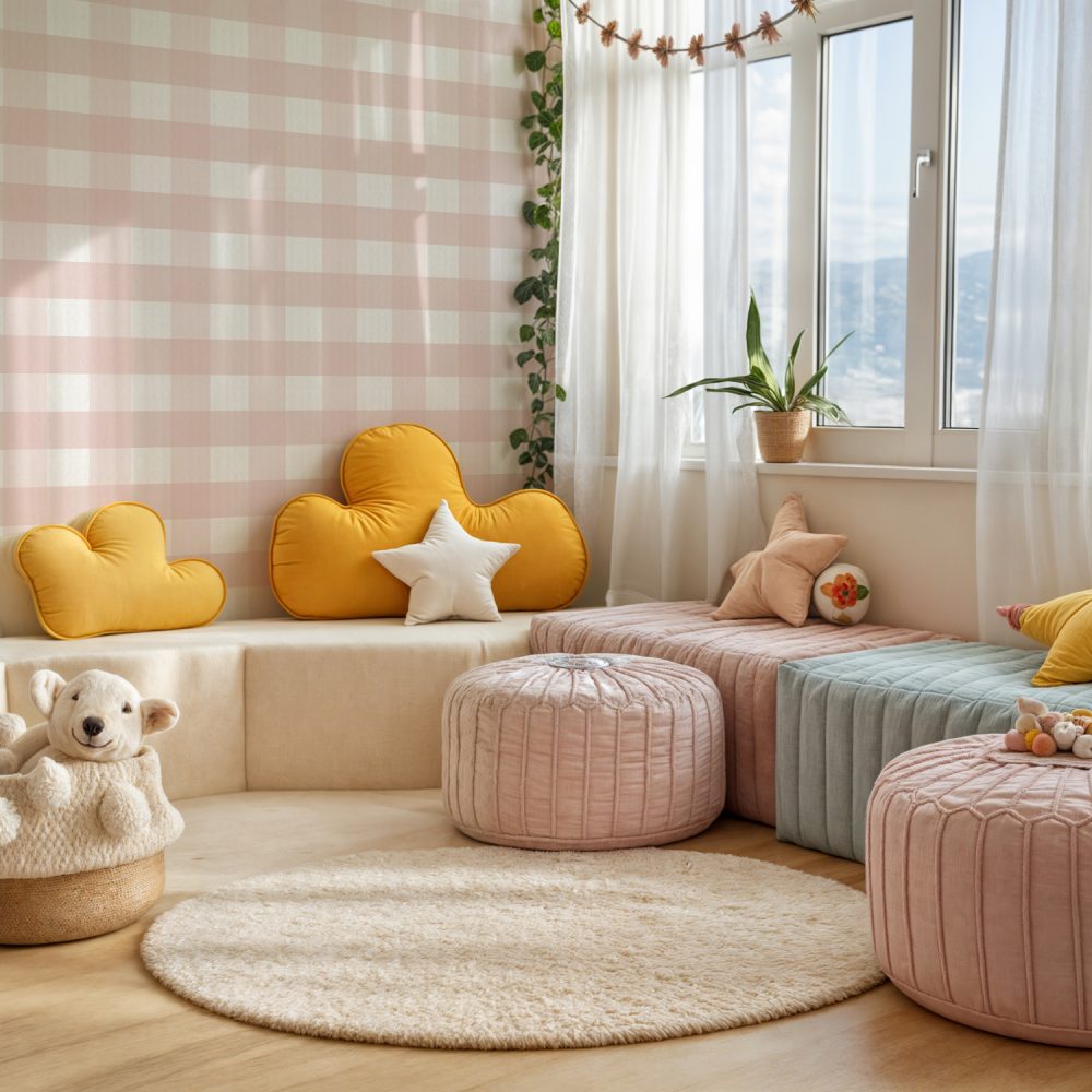 Pötikare Desenli Pembe Duvar Kağıdı
