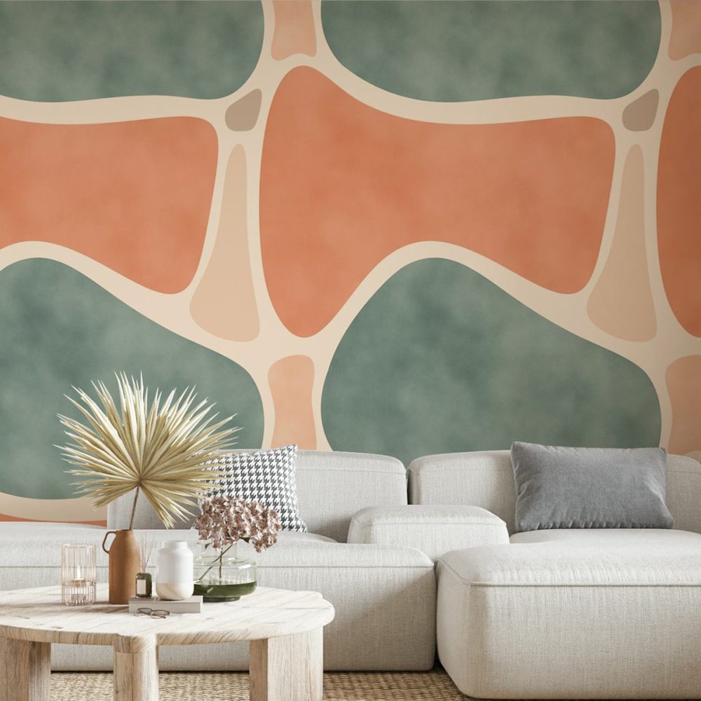 Geometrik Soft Renkler Duvar Kağıdı