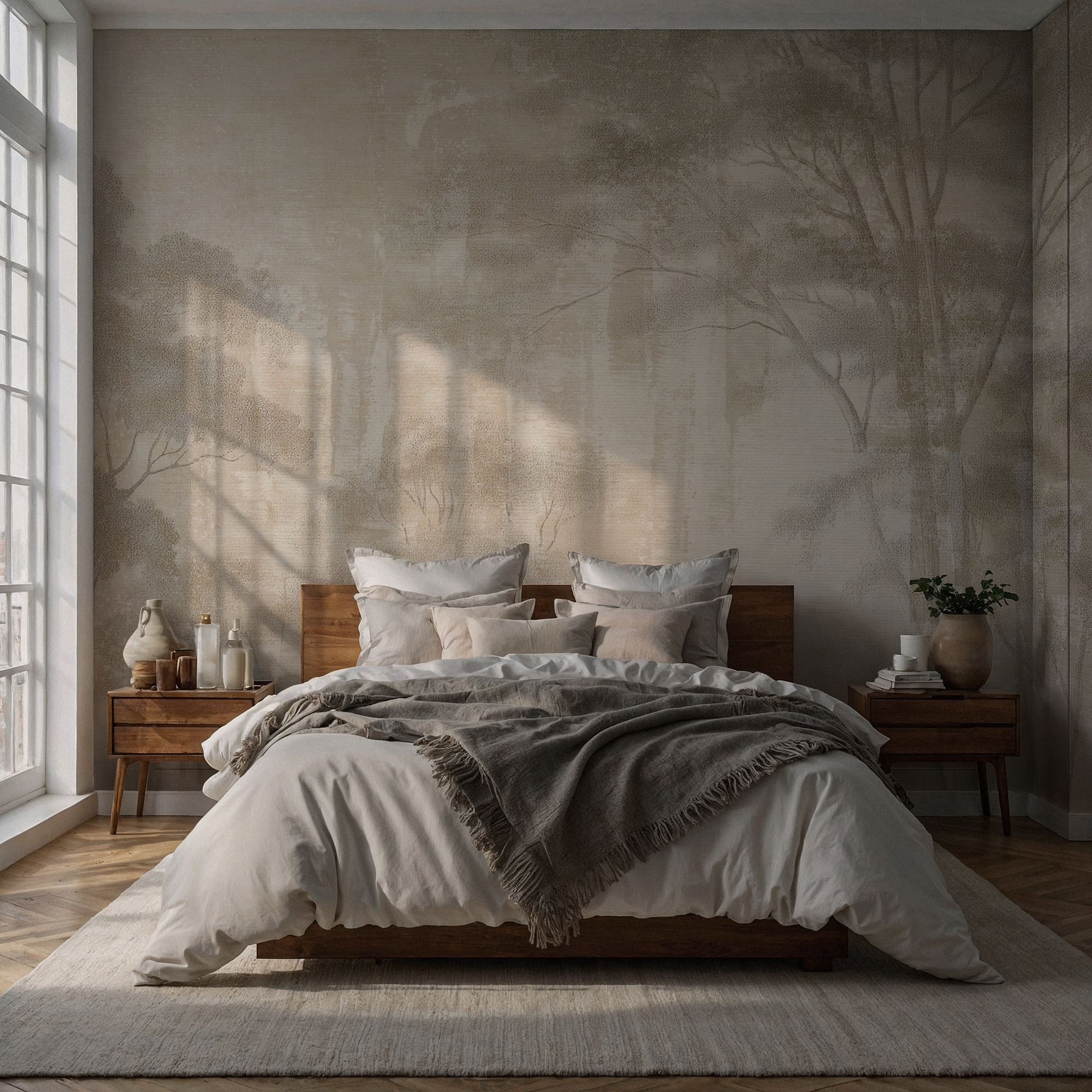 Soyut Bej Doğal Orman Duvar Kağıdı Soyut Bej Doğal Orman Duvar Kağıdı