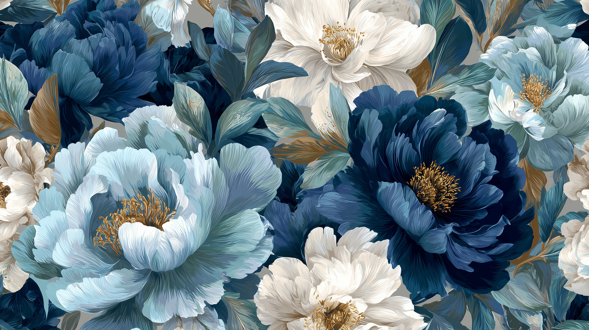 Mavi Piyon Çiçekleri Duvar Kağıdı Mavi Piyon Çiçekleri Duvar Kağıdı