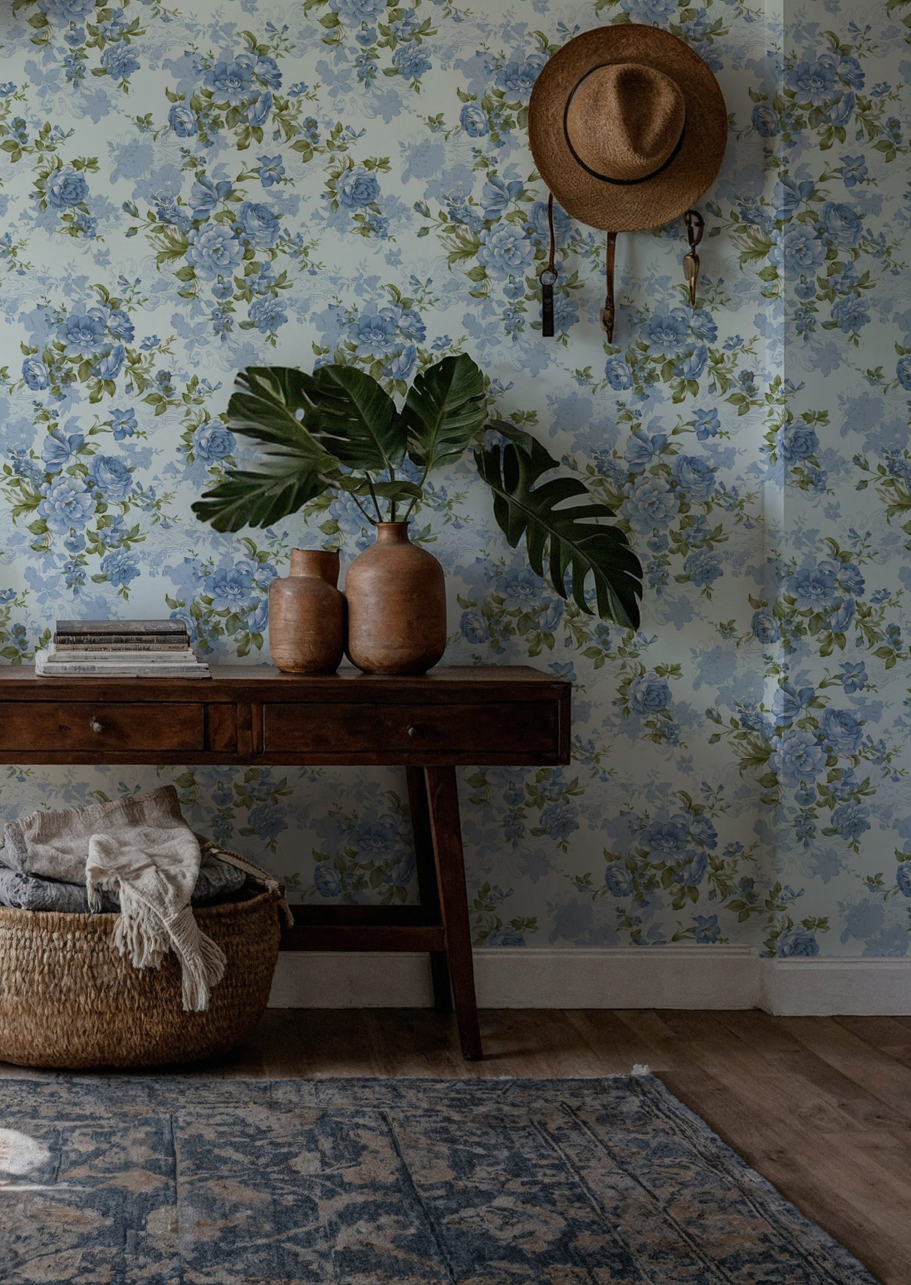 Sonsuz Mavi Çiçekler Duvar Kağıdı Sonsuz Mavi Çiçekler Duvar Kağıdı