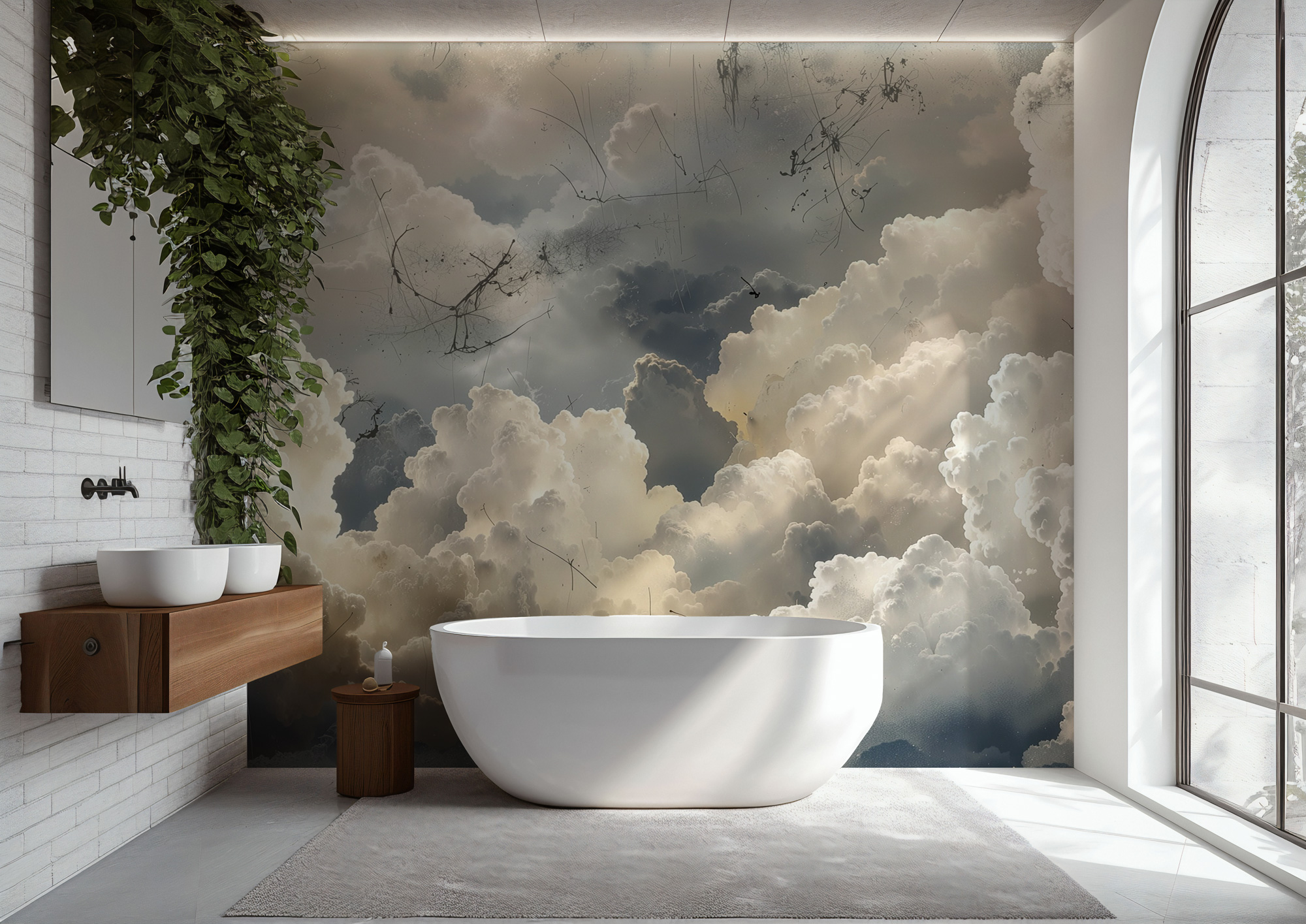 Bulut Manzaralı Modern Duvar Kağıdı Bulut Manzaralı Modern Duvar Kağıdı