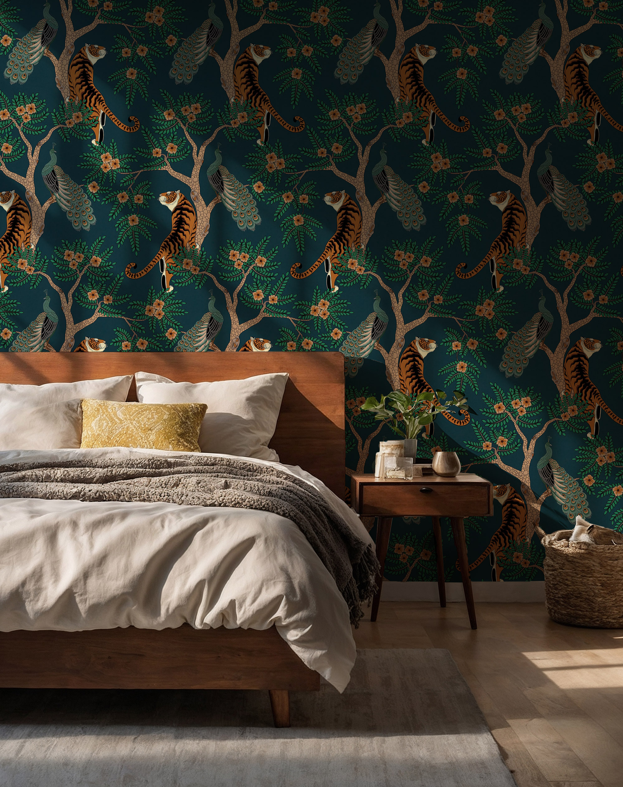 Kaplan Desenli Egzotik Duvar Kağıdı Kaplan Desenli Egzotik Duvar Kağıdı