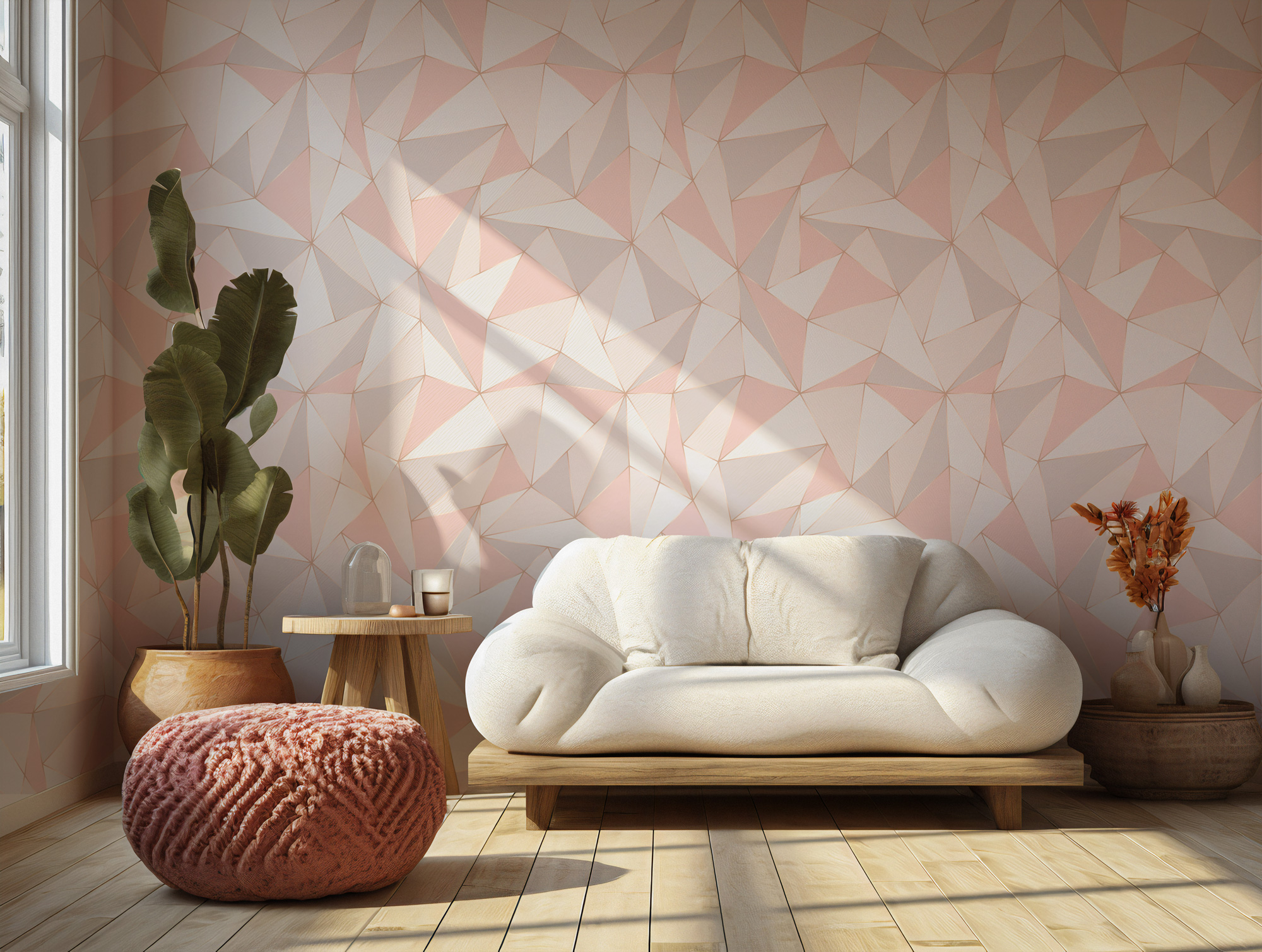 İskandinav Pastel Üçgen Duvar Kağıdı İskandinav Pastel Üçgen Duvar Kağıdı