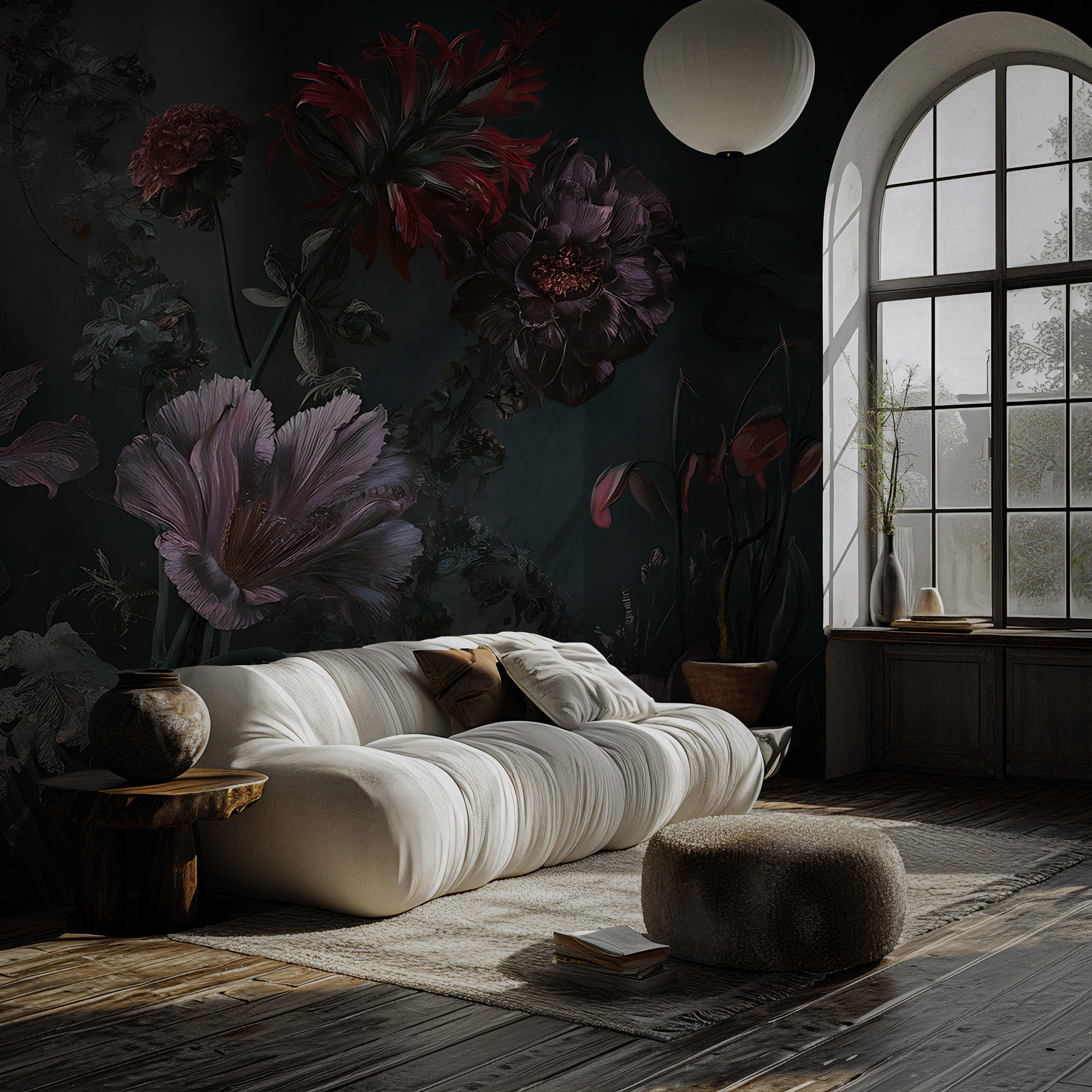 Sanatsal Çiçek Deseni Duvar Kağıdı Sanatsal Çiçek Deseni Duvar Kağıdı